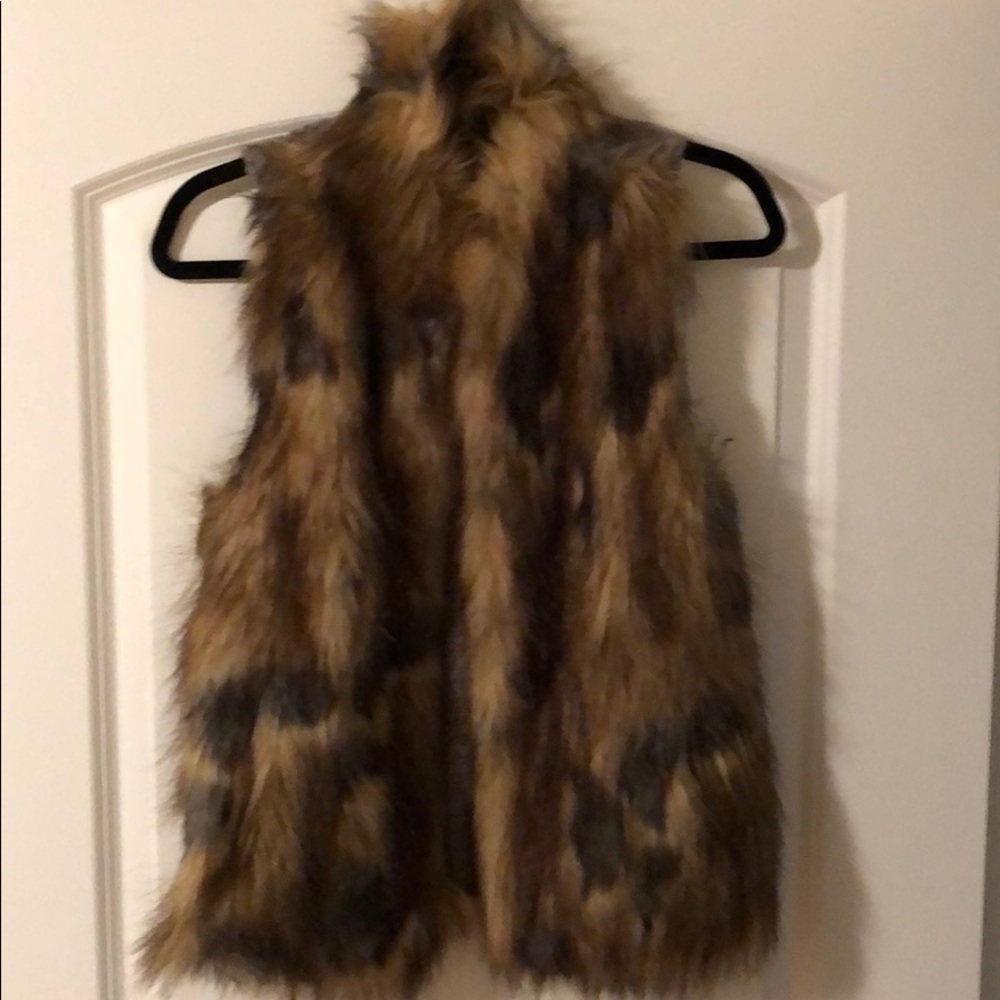 INC faux fur vest!